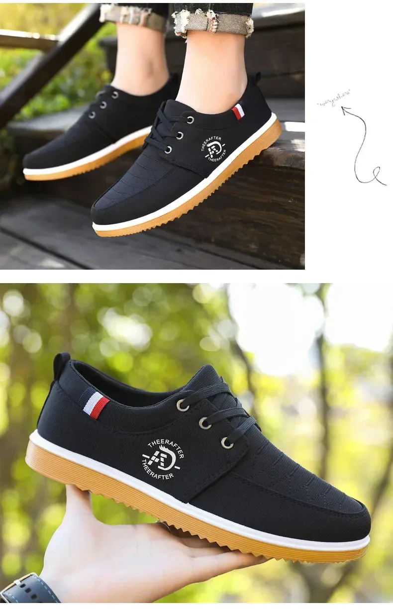Stylish Men's Canvas Sneakers - Breathable & Casual