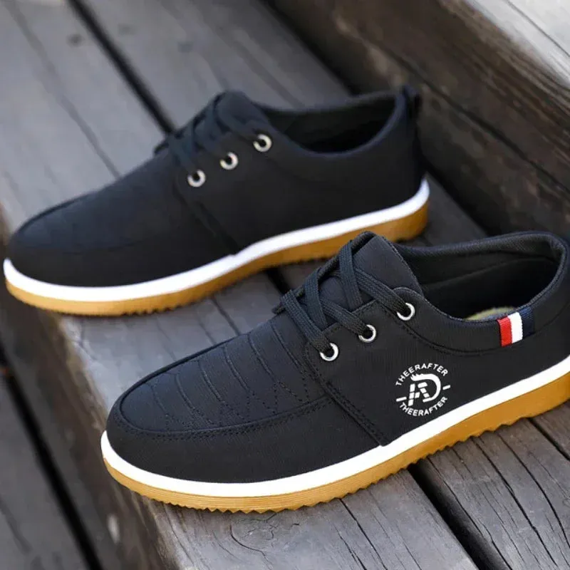 Stylish Men's Canvas Sneakers - Breathable & Casual