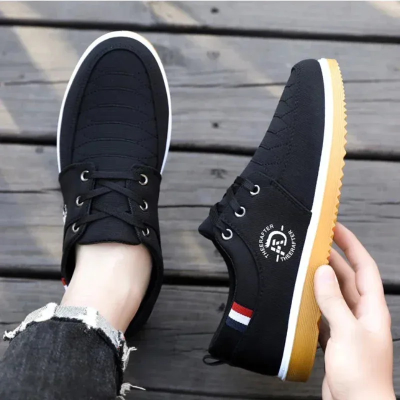 Stylish Men's Canvas Sneakers - Breathable & Casual