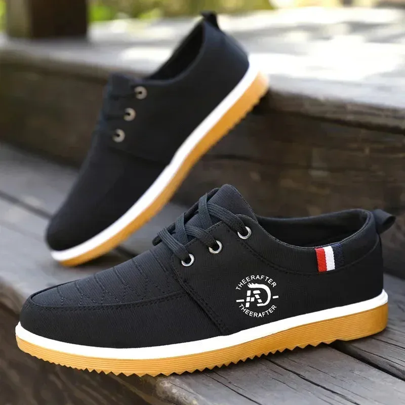 Stylish Men's Canvas Sneakers - Breathable & Casual