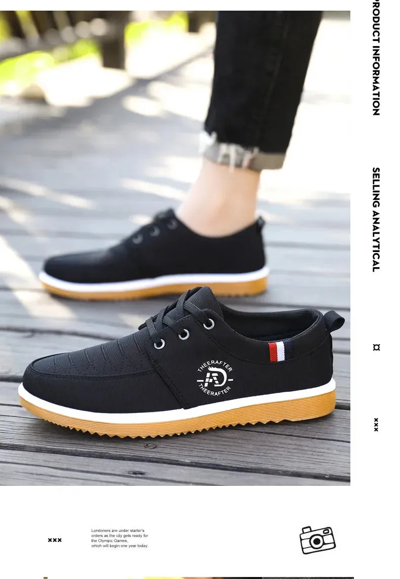 Stylish Men's Canvas Sneakers - Breathable & Casual