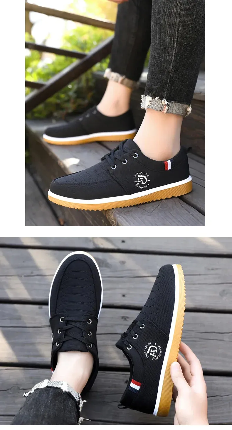 Stylish Men's Canvas Sneakers - Breathable & Casual
