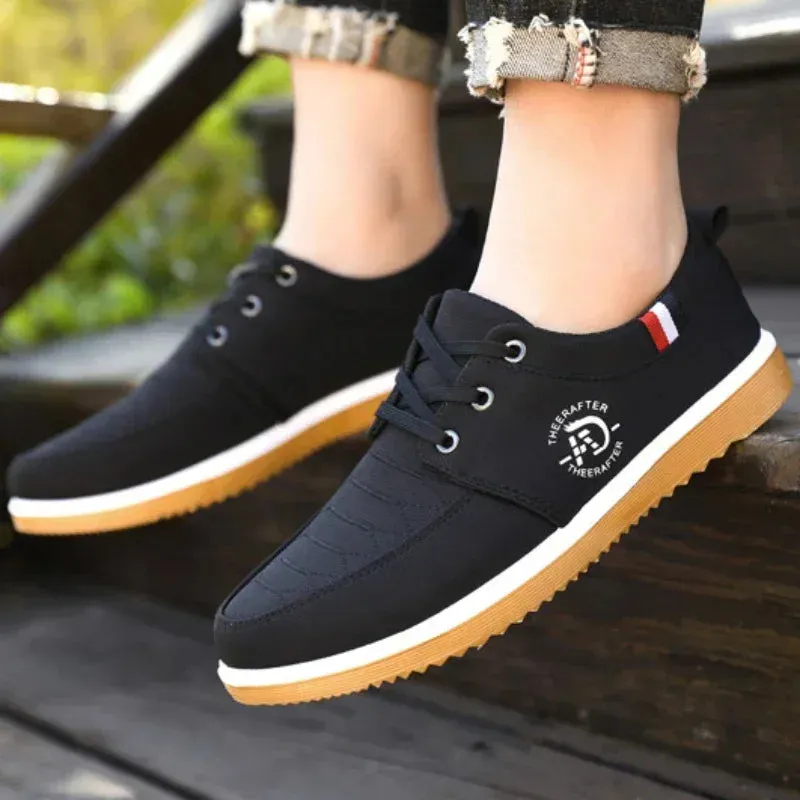 Stylish Men's Canvas Sneakers - Breathable & Casual