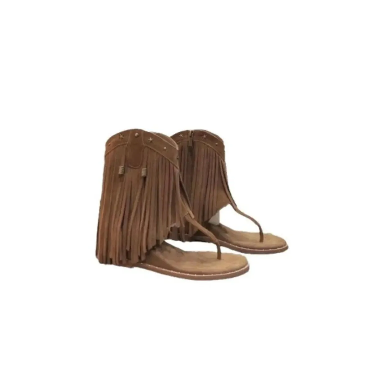 Sundance Fringe Cowgirl Sandals Western-Inspired | Festival-Ready | Boho Fringe Babe Vibes