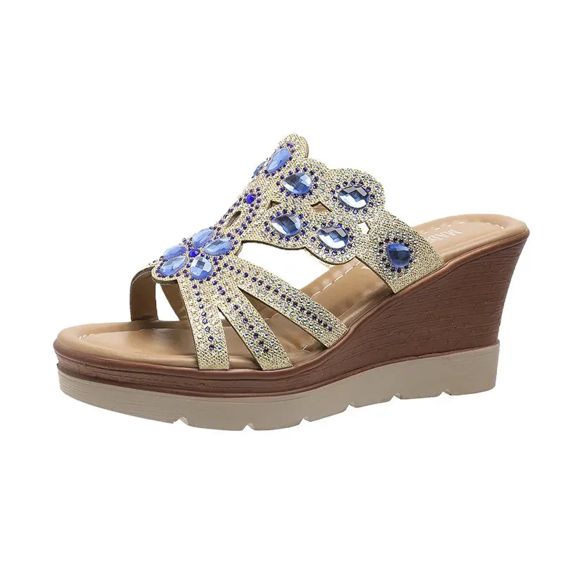 Sunkissed Sparkle Wedge Sandals