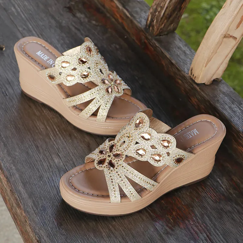 Sunkissed Sparkle Wedge Sandals