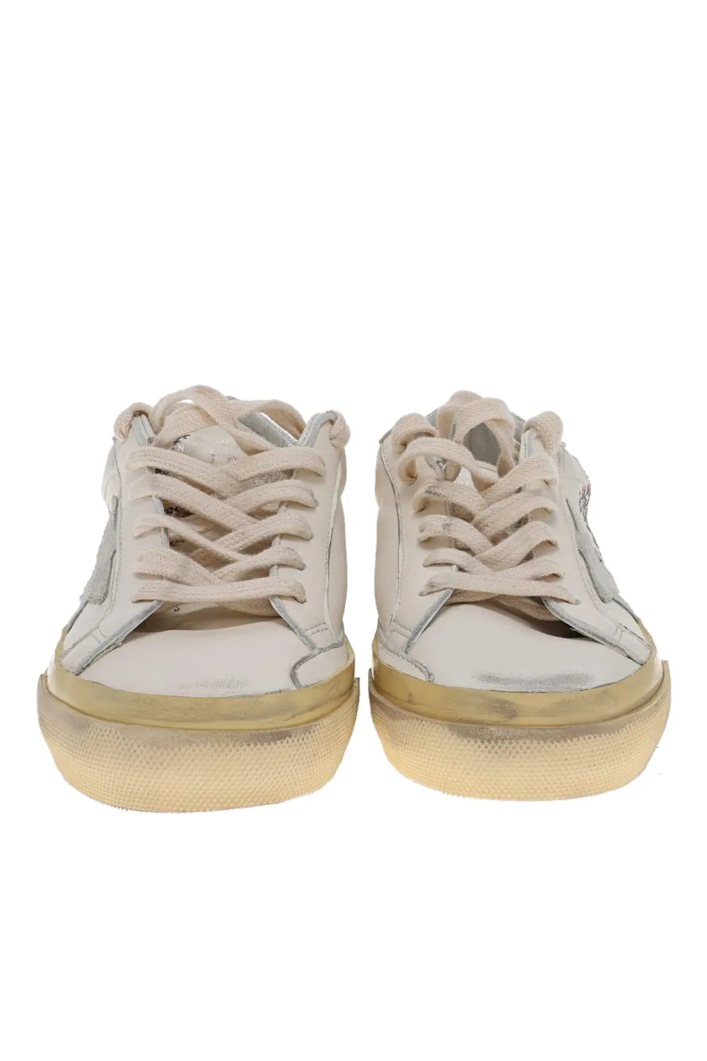 Super Star Floral Glitter Leather Sneakers