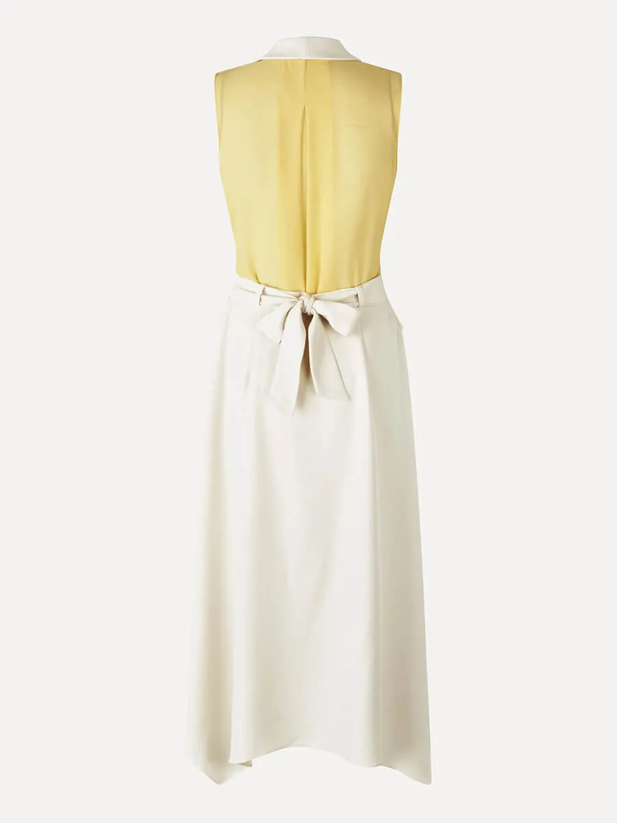 Tailored Handkerchief Dress - Ivory / Cornsilk