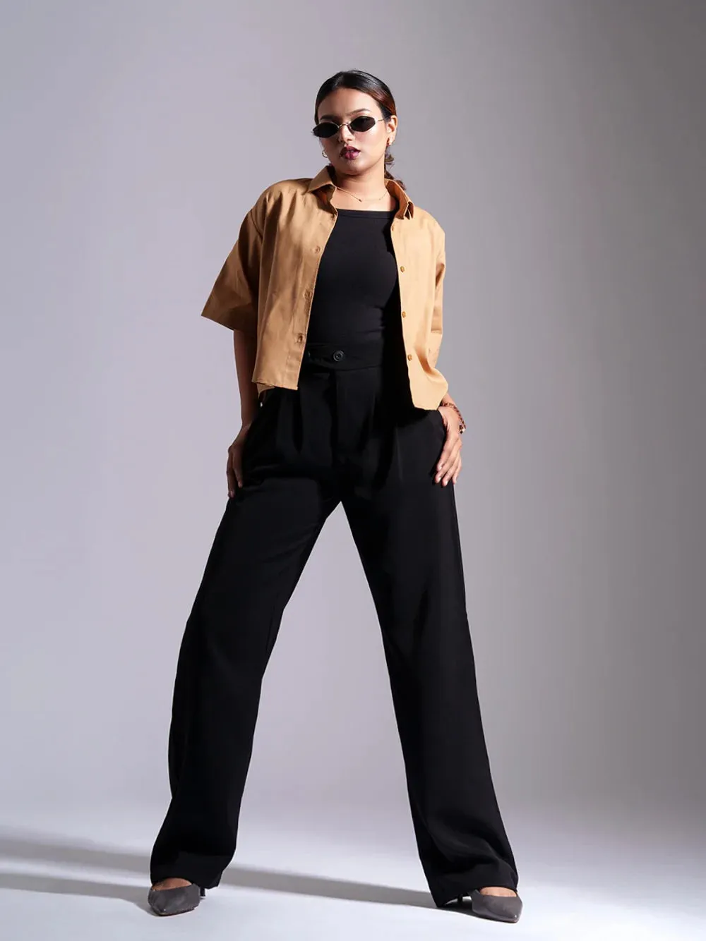 Tailored Pleat Korean Pants
