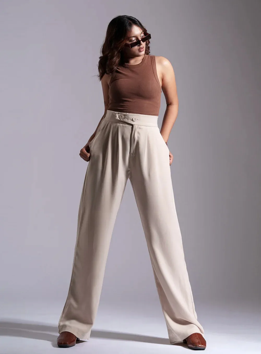Tailored Pleat Korean Pants
