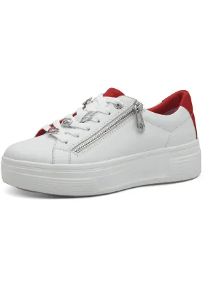 Tamaris Comfort Eden Heart Sneakers White Red