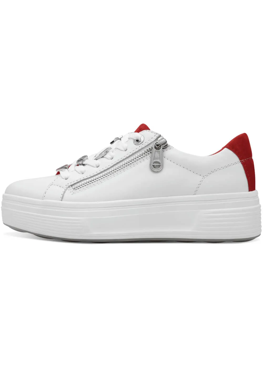 Tamaris Comfort Eden Heart Sneakers White Red