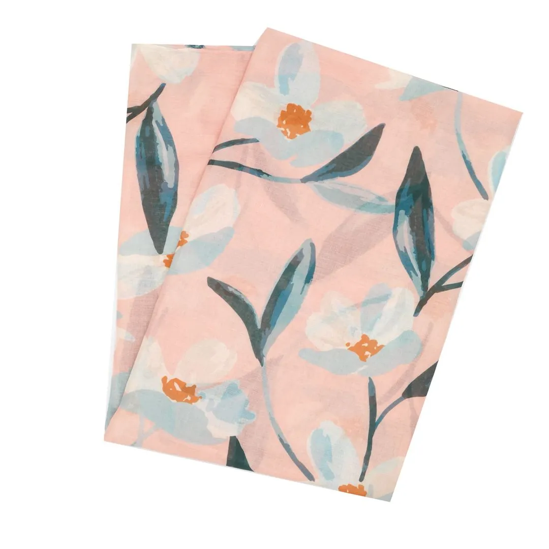The Floral Pattern Scarf | Coral