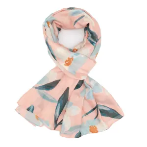 The Floral Pattern Scarf | Coral