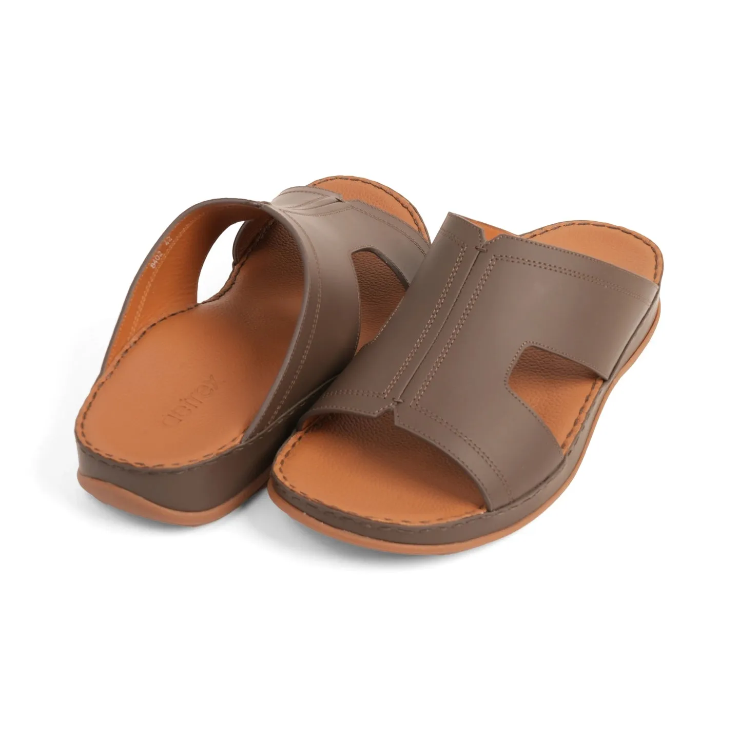 Timeless Unlined Hammered Classic Arabic Sandals Brown