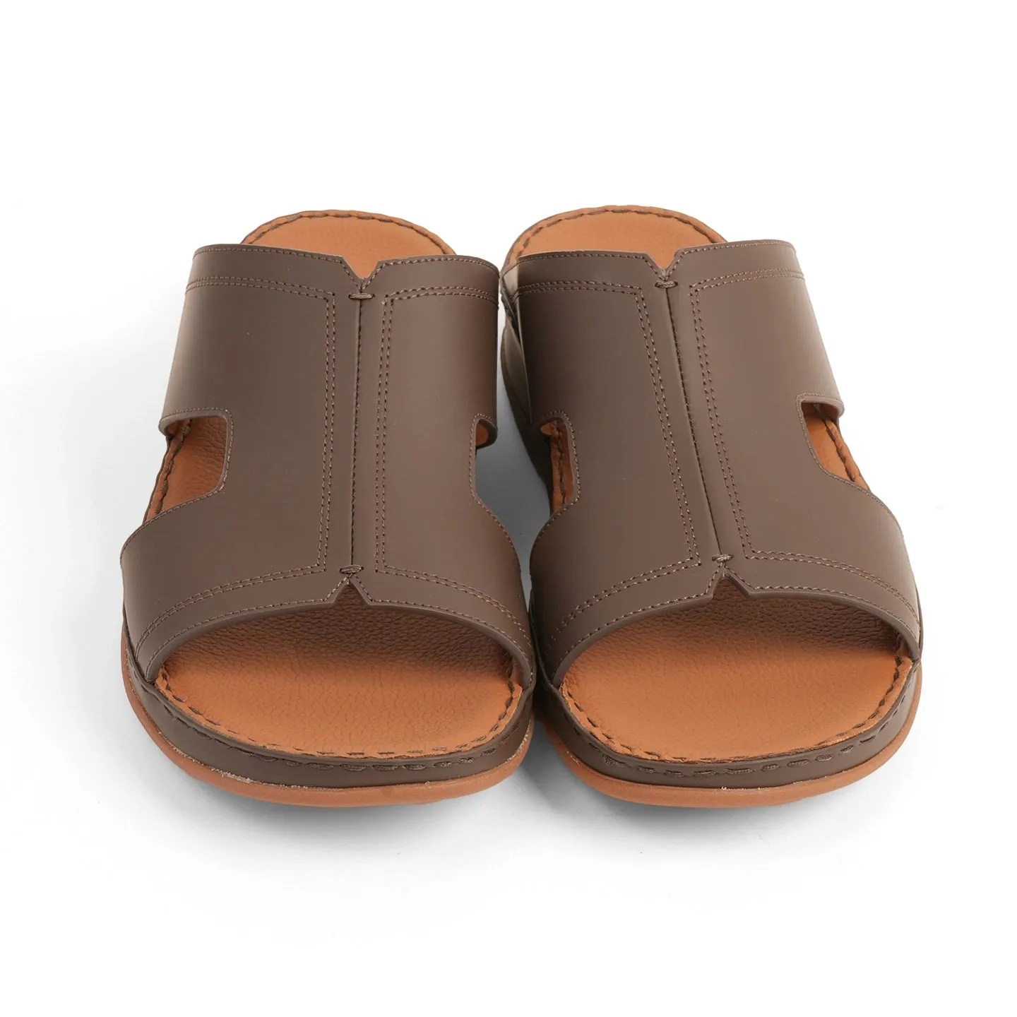 Timeless Unlined Hammered Classic Arabic Sandals Brown