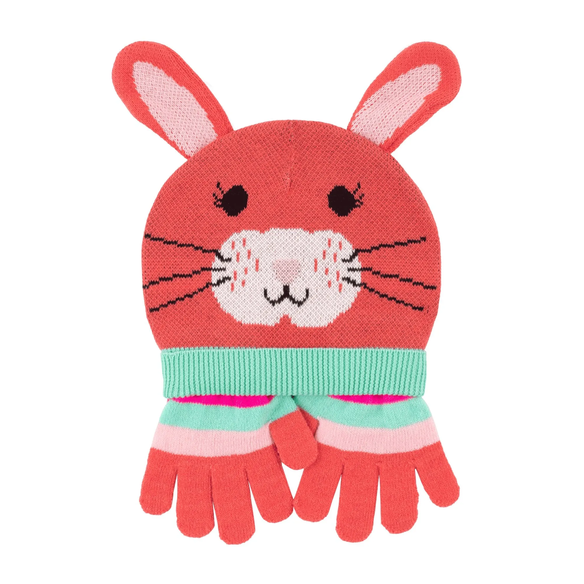 Toddler/Kids Winter Beanie Hat & Gloves Set - Bella the Bunny