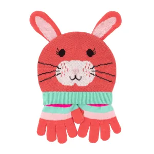 Toddler/Kids Winter Beanie Hat & Gloves Set - Bella the Bunny