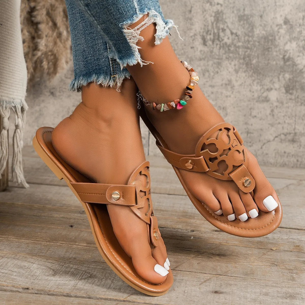 Toe Post Flats Sandals