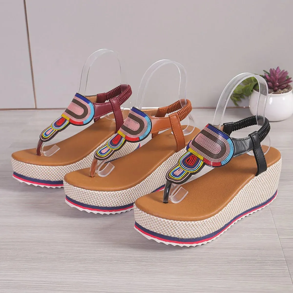 Toe Post Platform Sandals