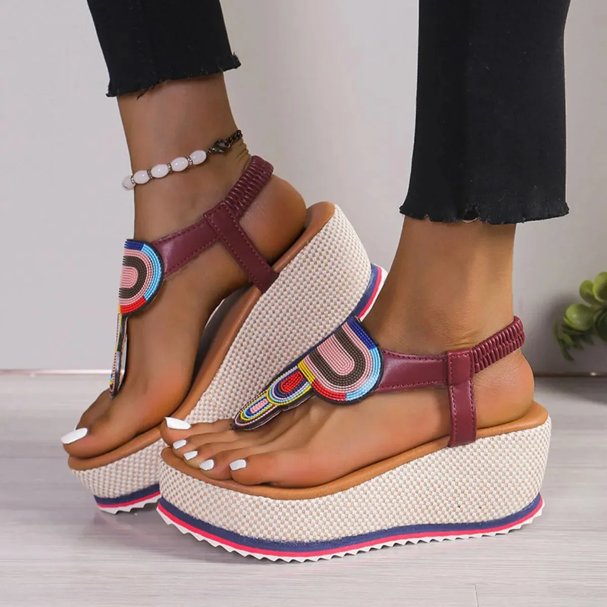 Toe Post Platform Sandals