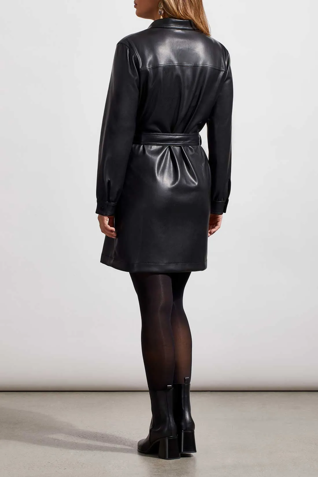 Tribal Long Sleeve Button Up Dress with Belt