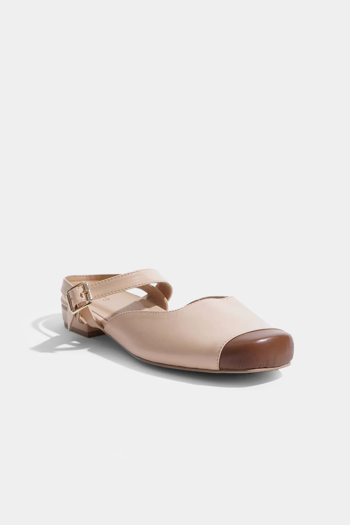 Two-Tone Slingback Flats