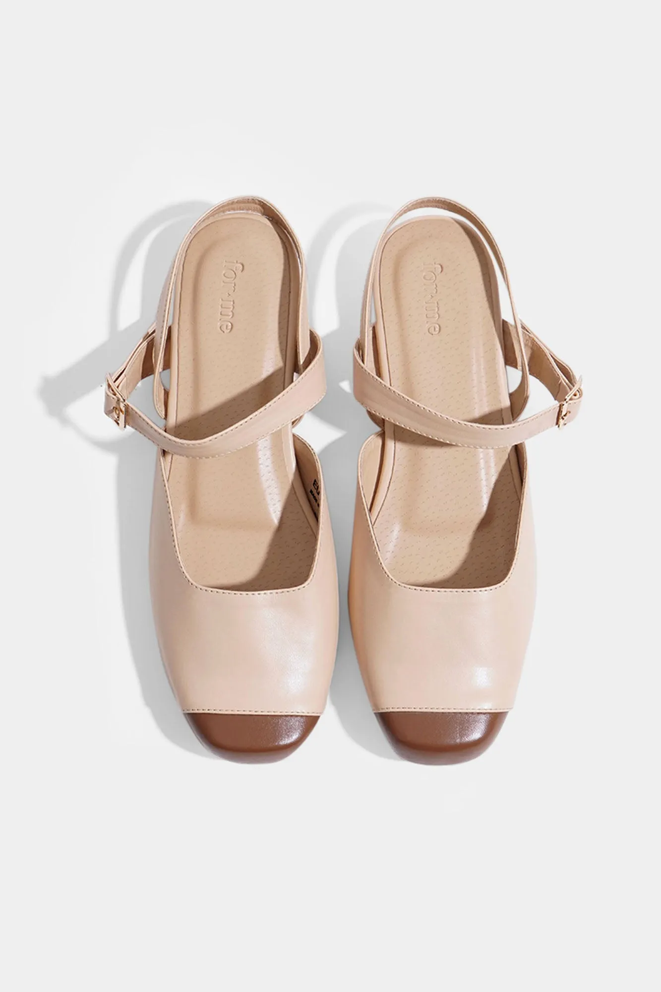 Two-Tone Slingback Flats