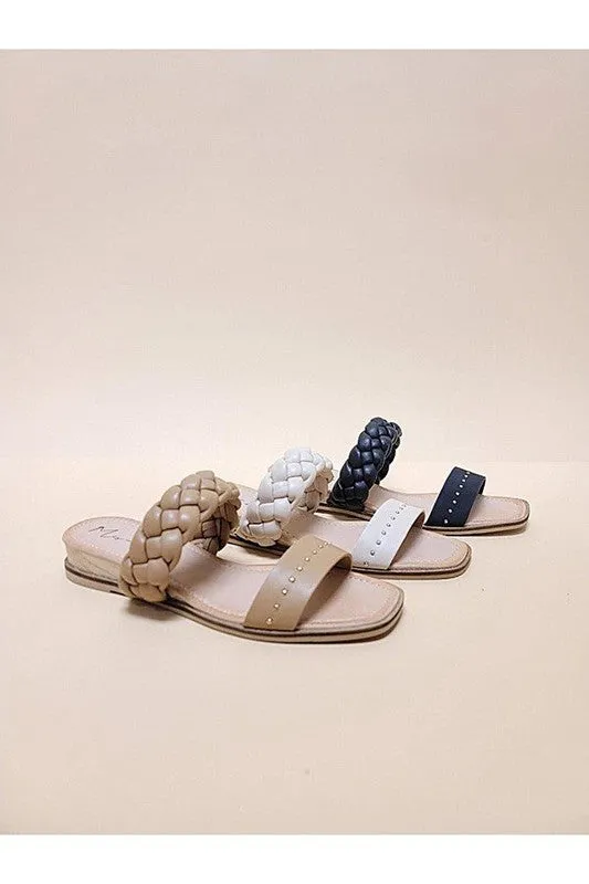 Two-Toned Braided Flats