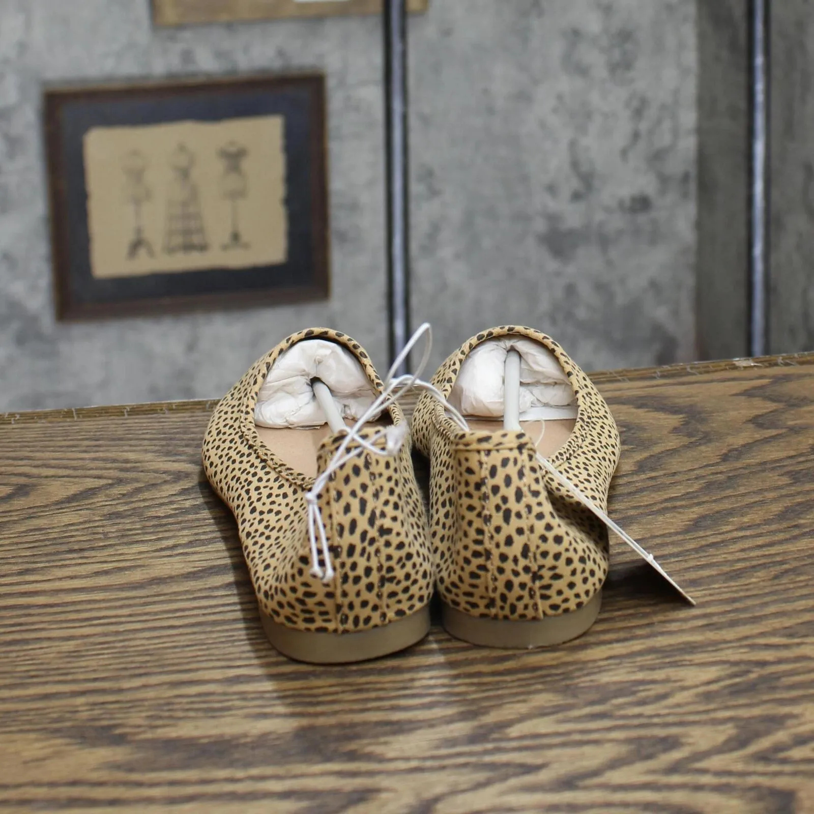 Universal Thread Faux-Leather Leopard-Print Round-Toe Ballet Flats