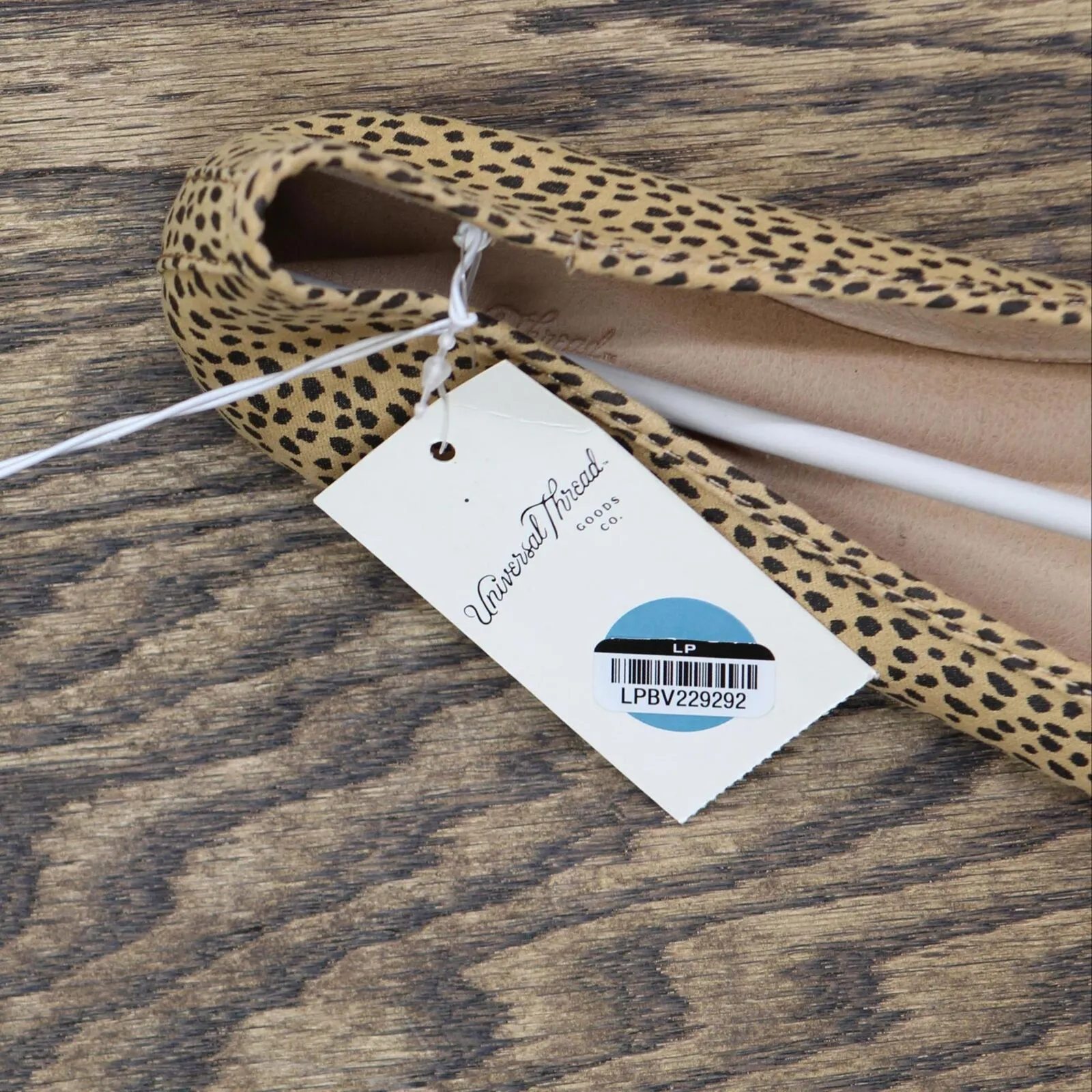 Universal Thread Faux-Leather Leopard-Print Round-Toe Ballet Flats
