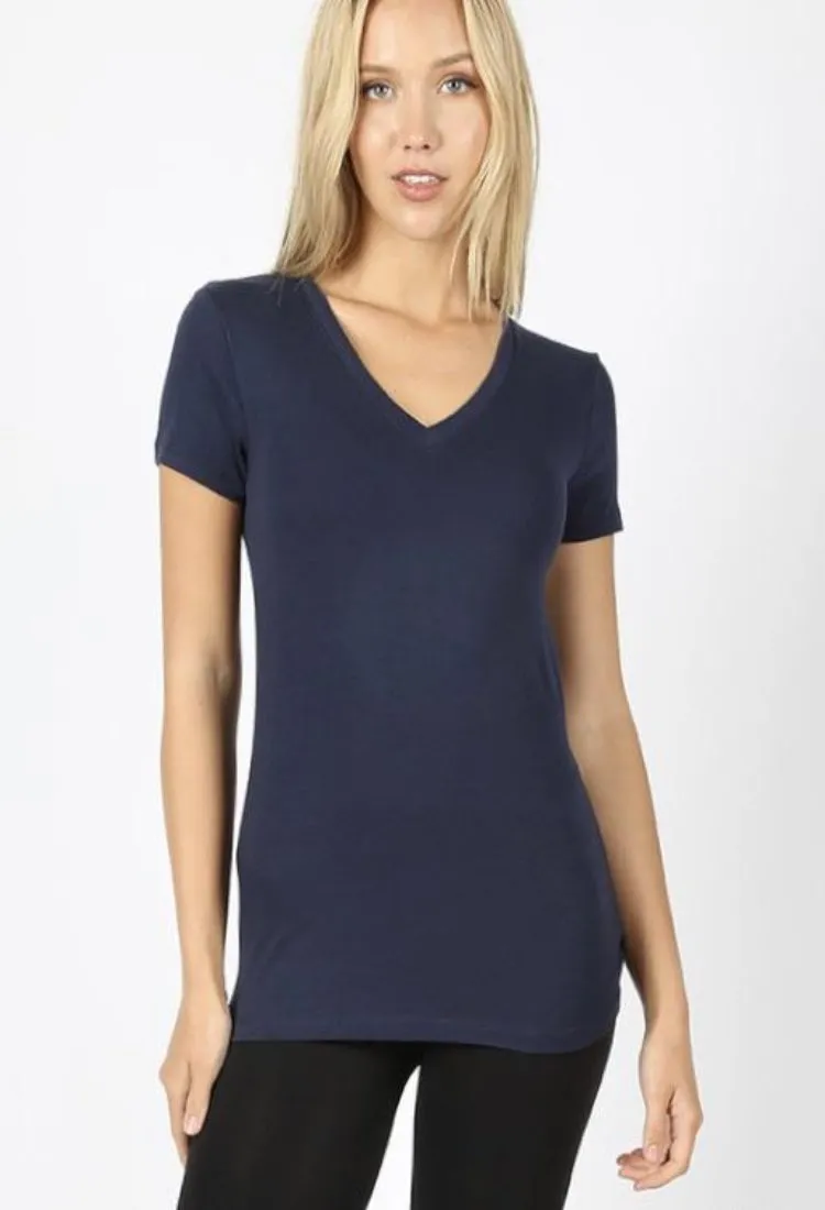 V neck Tee-3 colors Final Sale