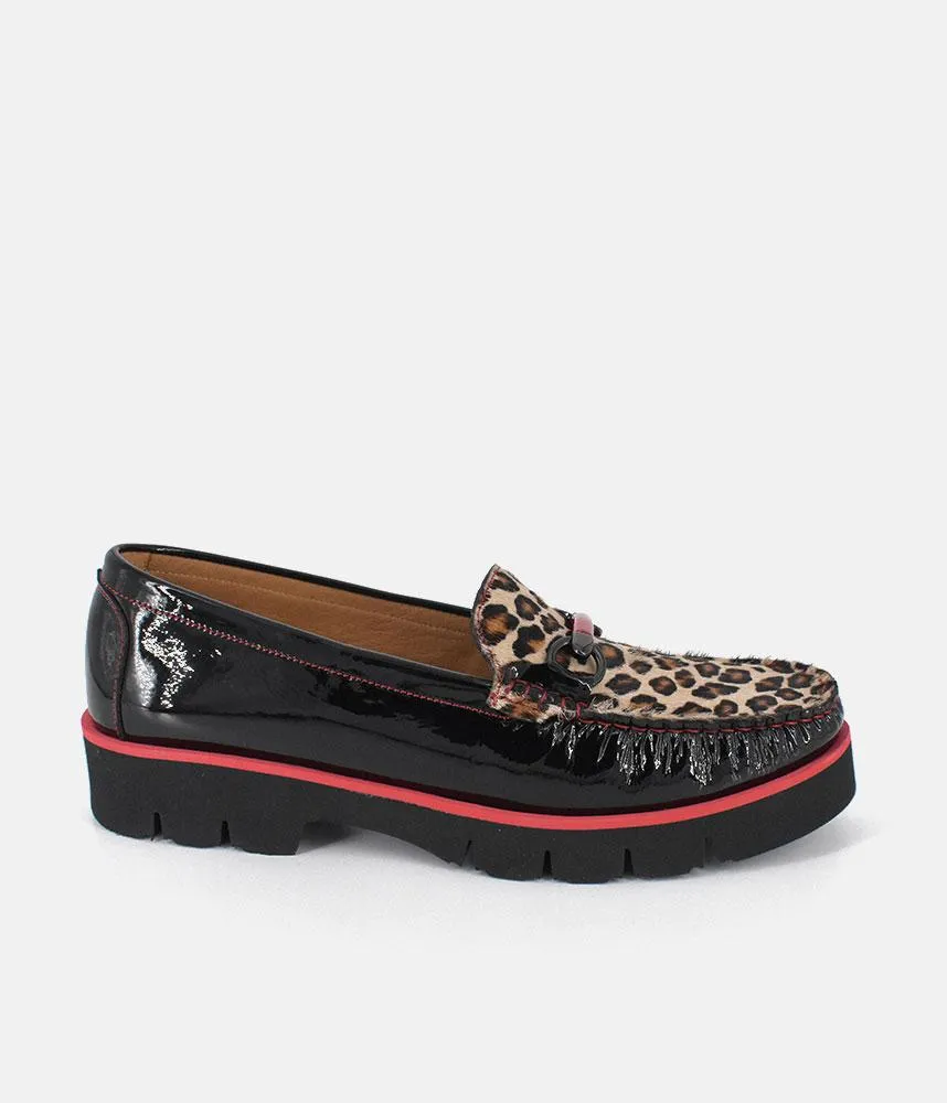 Vittoria Mengoni Striking Black/Leopard Loafers