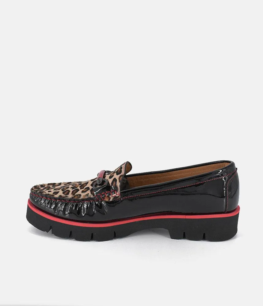 Vittoria Mengoni Striking Black/Leopard Loafers