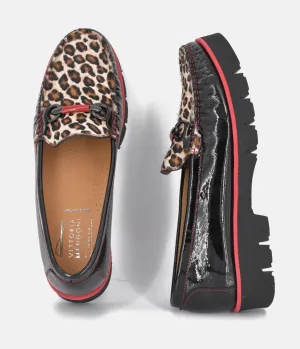 Vittoria Mengoni Striking Black/Leopard Loafers