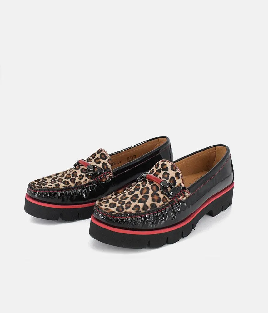 Vittoria Mengoni Striking Black/Leopard Loafers