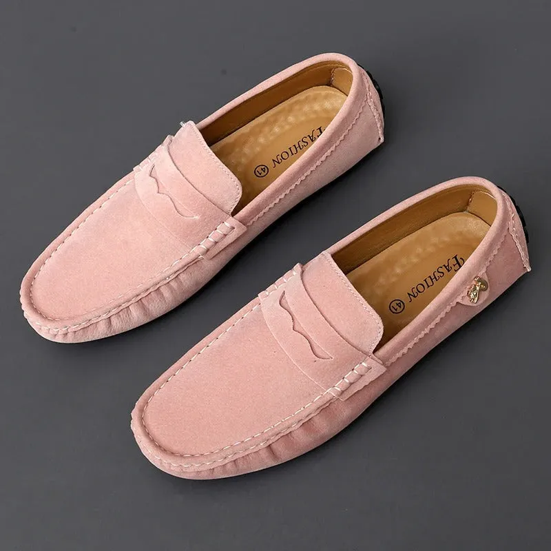 Walter - Antislip suède loafers