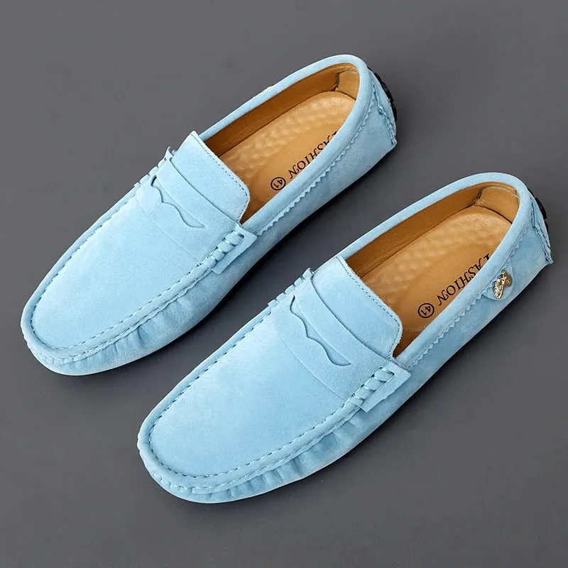 Walter - Antislip suède loafers