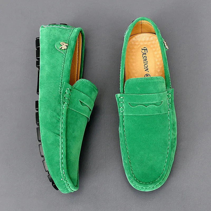 Walter - Antislip suède loafers