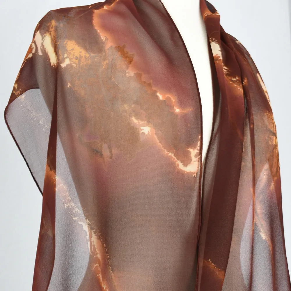 Wearable Art Silk Chiffon Scarf