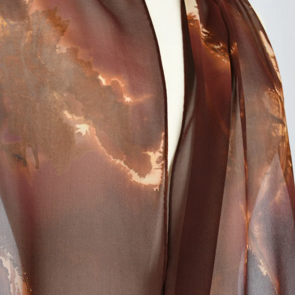 Wearable Art Silk Chiffon Scarf