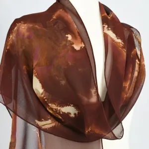 Wearable Art Silk Chiffon Scarf