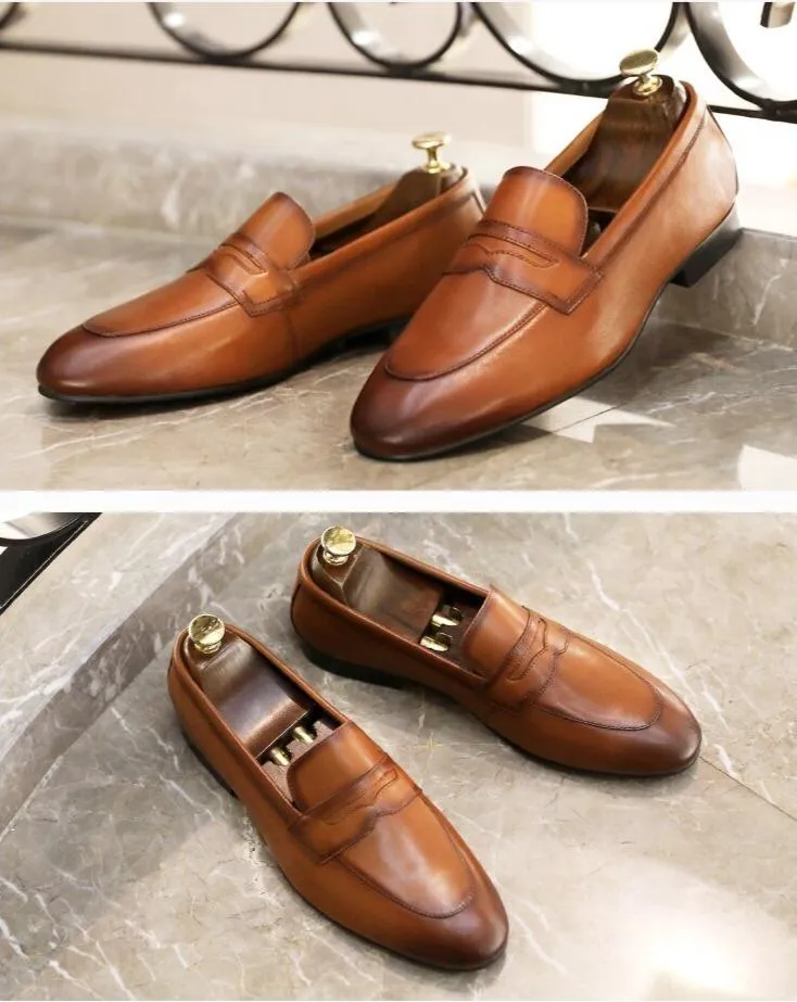 West Louis™ Genuine Leather Fashion Leader Loafers