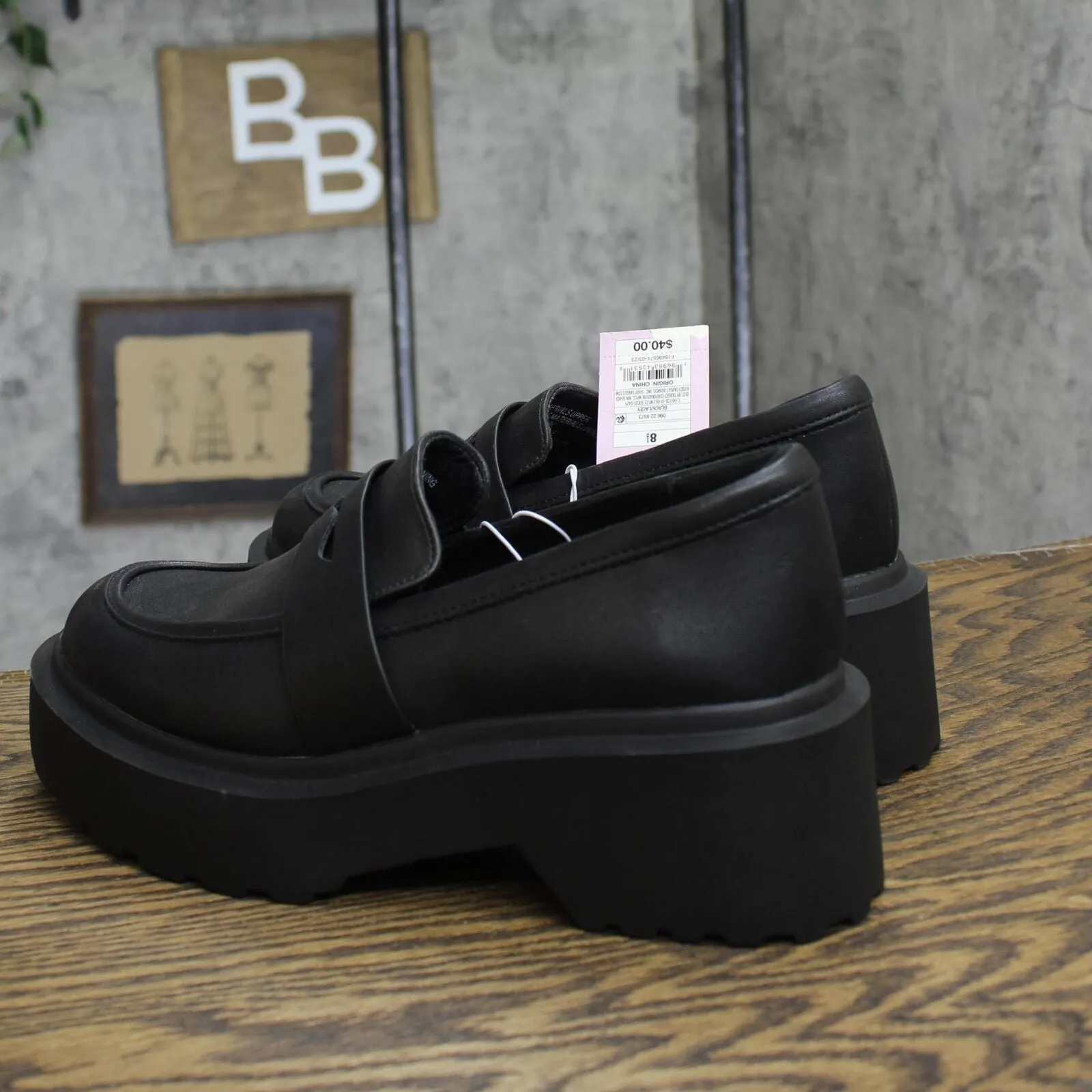 Wild Fable Womens Lacey Loafer Flats with Memory Foam Insole 87930101 Black 8.5M