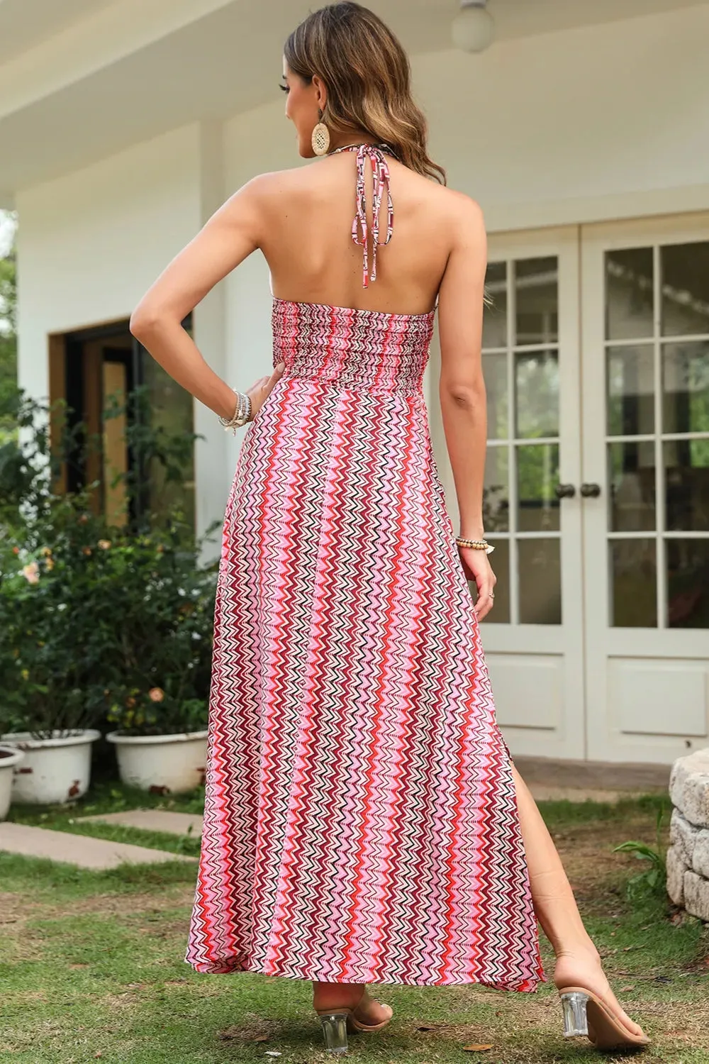 Wild Spirit Slit Halter Maxi Dress