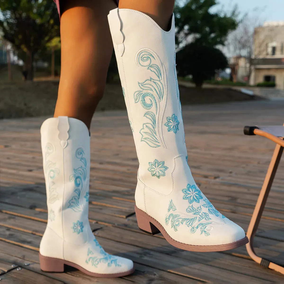 Wildflower Trail Embroidered Cowgirl Boots