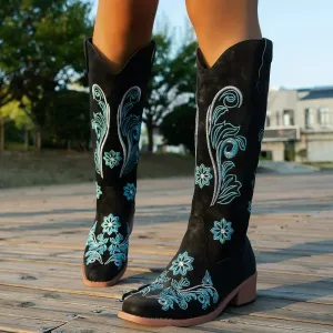 Wildflower Trail Embroidered Cowgirl Boots
