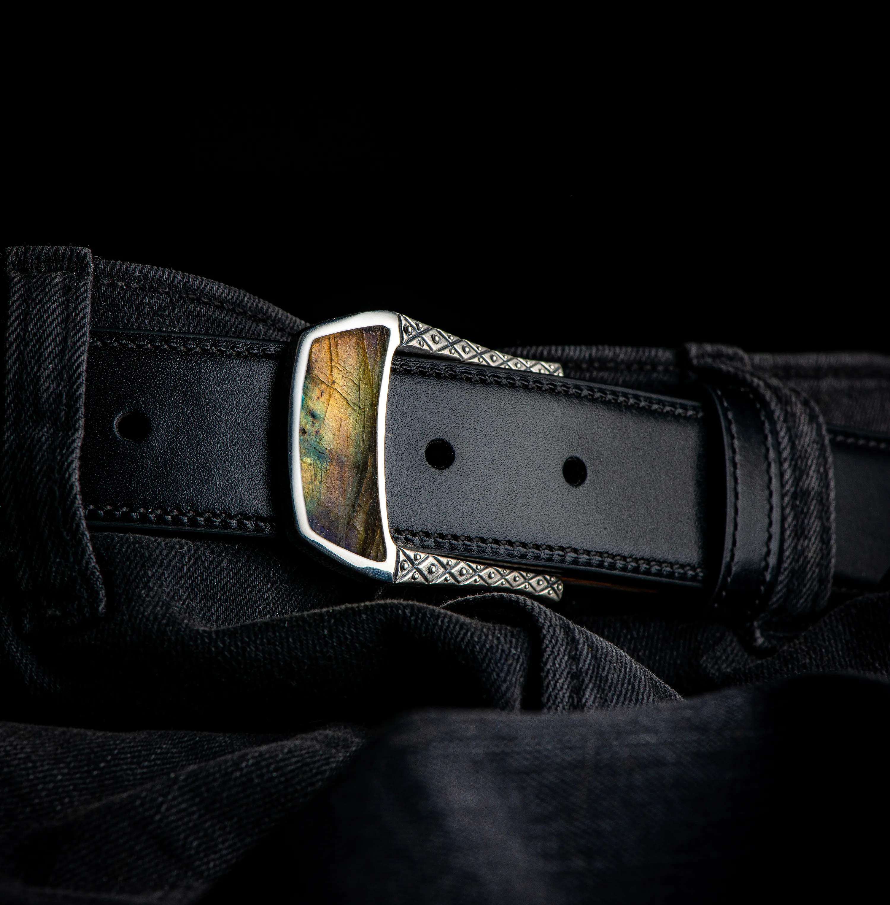 William Henry Labradorite Belt Buckle