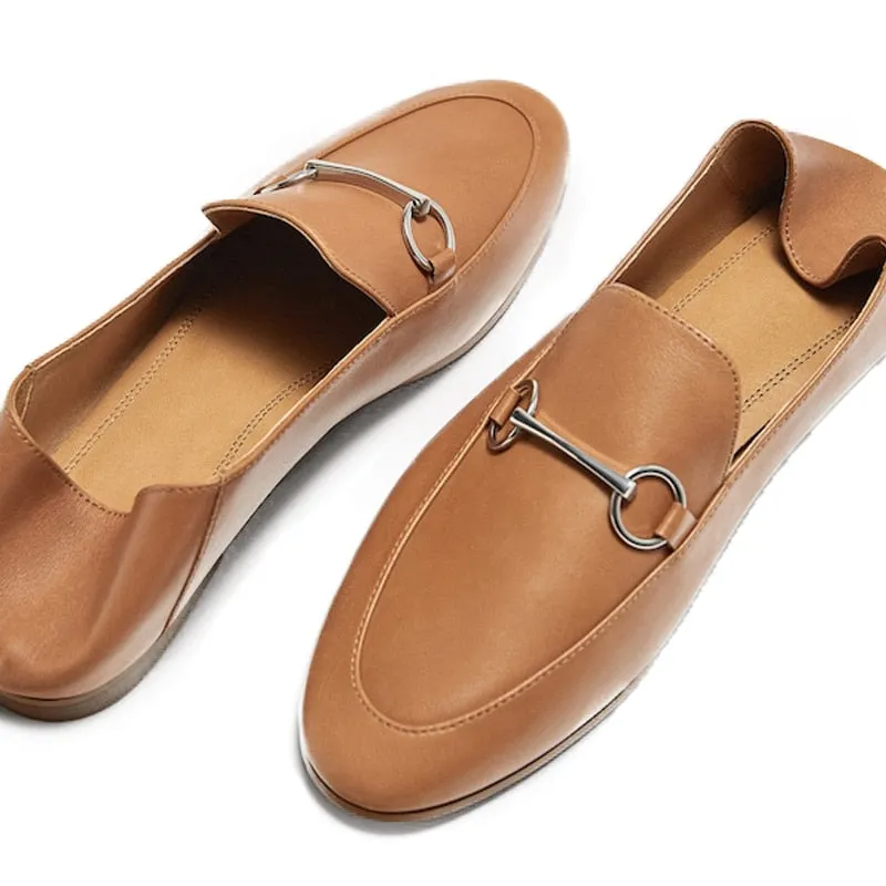 Withered 2020shoes women england style office lady simple solid genuine leather Sheepskin soft Lok shoes loafers shoes for women