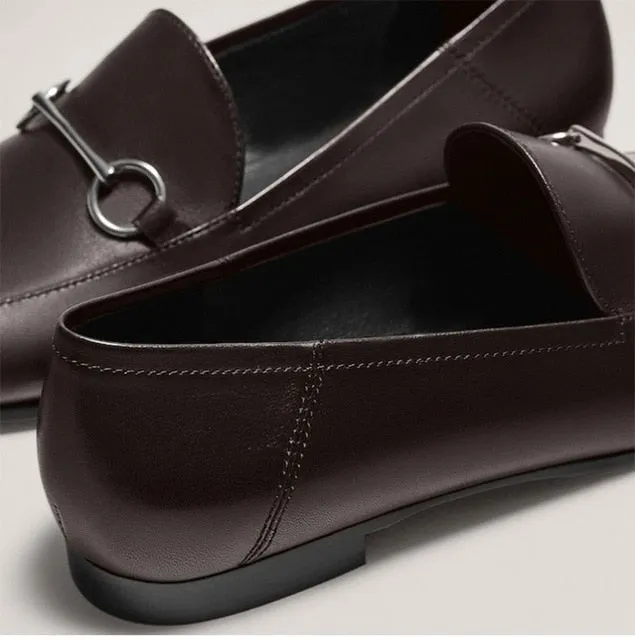 Withered 2020shoes women england style office lady simple solid genuine leather Sheepskin soft Lok shoes loafers shoes for women